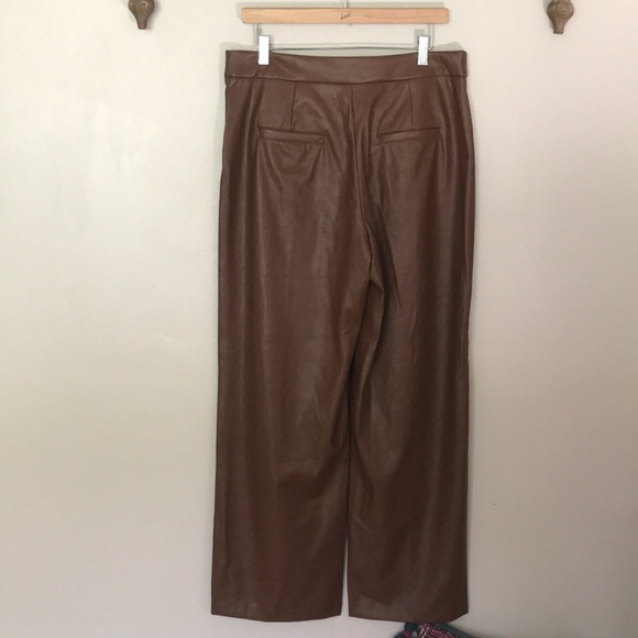 NEW Nine West Pleated Faux Leather Trouser. 18 - Picture 6 of 9